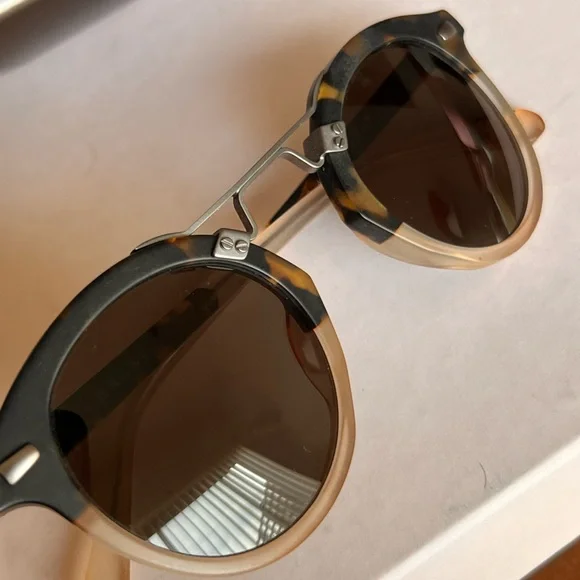 Krewe St. Louis sunglasses STL II RARE silver hardware - Picture 2 of 9